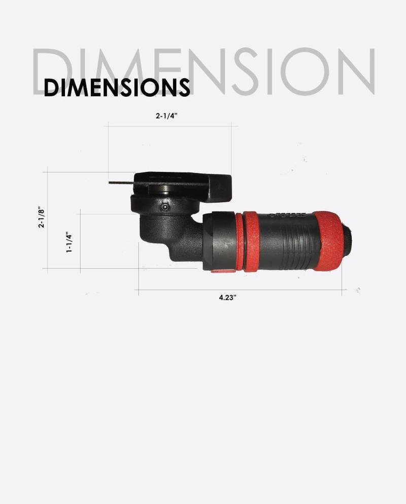 Master Palm 2 Inch Small Right Angle Cut-off Air Tool - 18030 - USD $200 - Master Palm Pneumatic